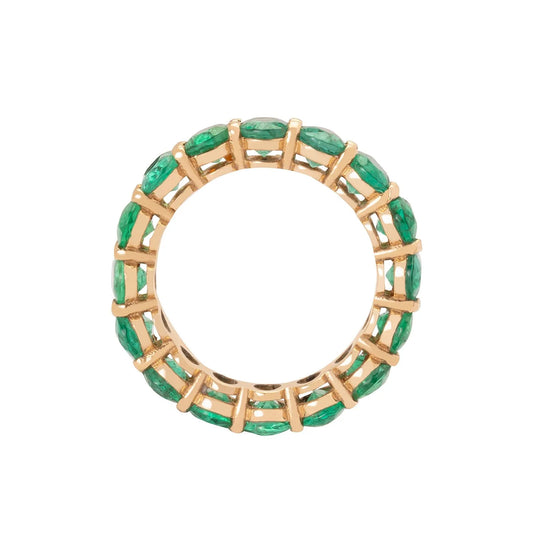 Oval Eternity Ring - Emerald
