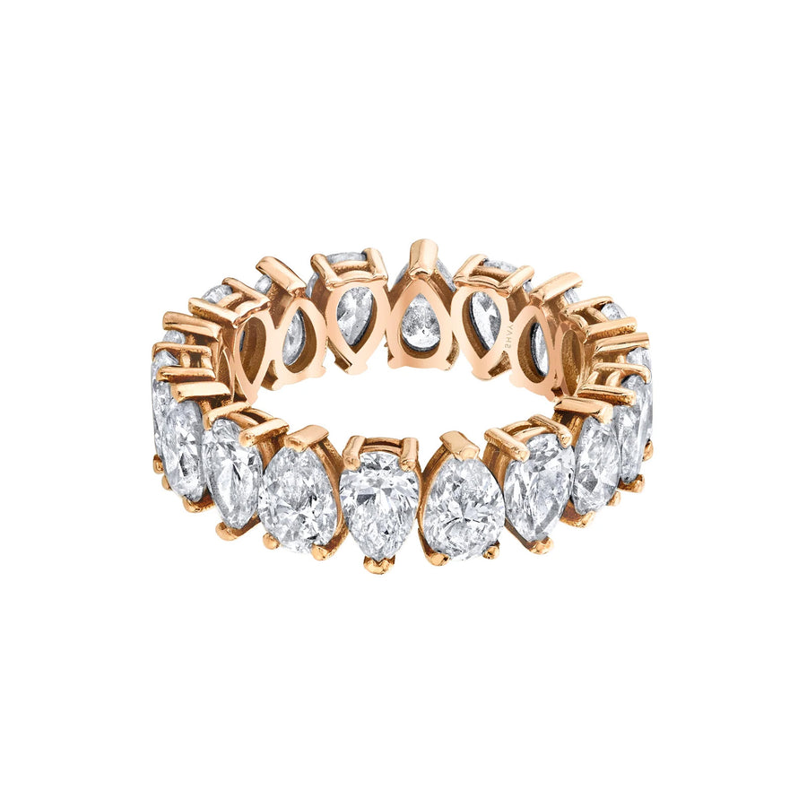 SHAY -  Pear Eternity Ring - Broken English Jewelry front view