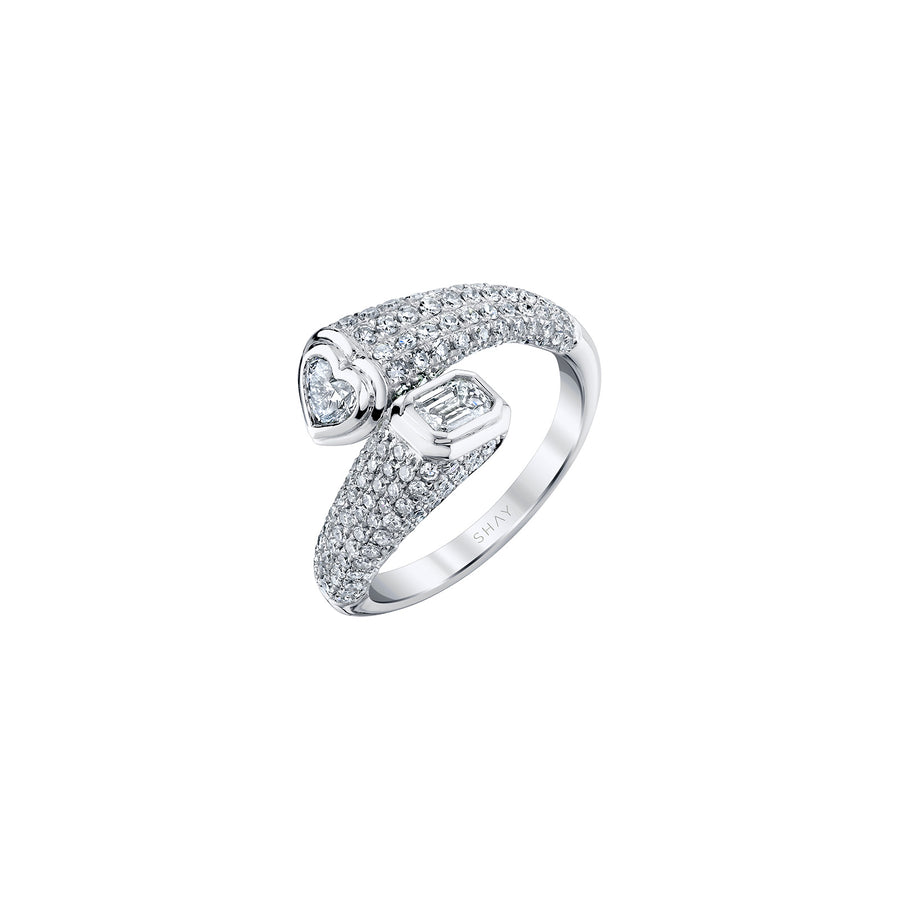 SHAY Pave Diamond Bypass Pinky Ring  - Rings