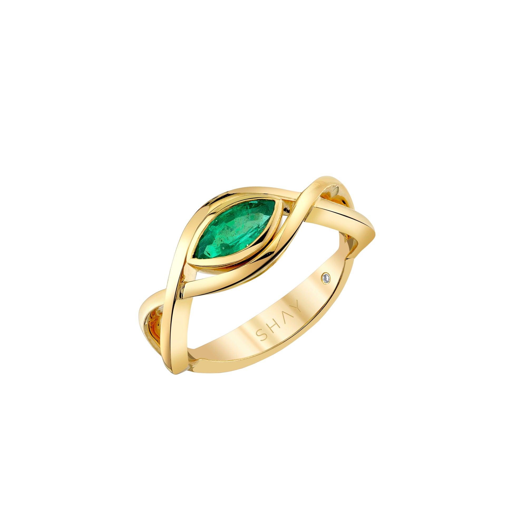 Emerald Marquise Vine Ring