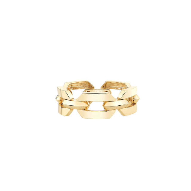 Geo Flat Link Ring