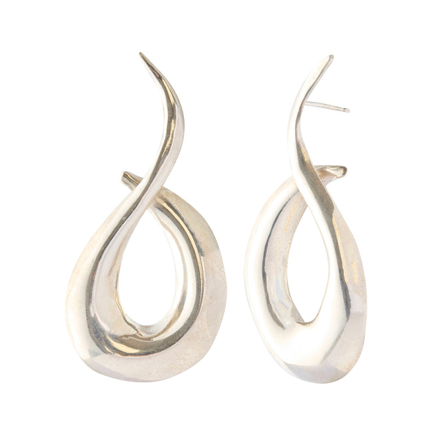 Smoke Earrings Sterling Silver