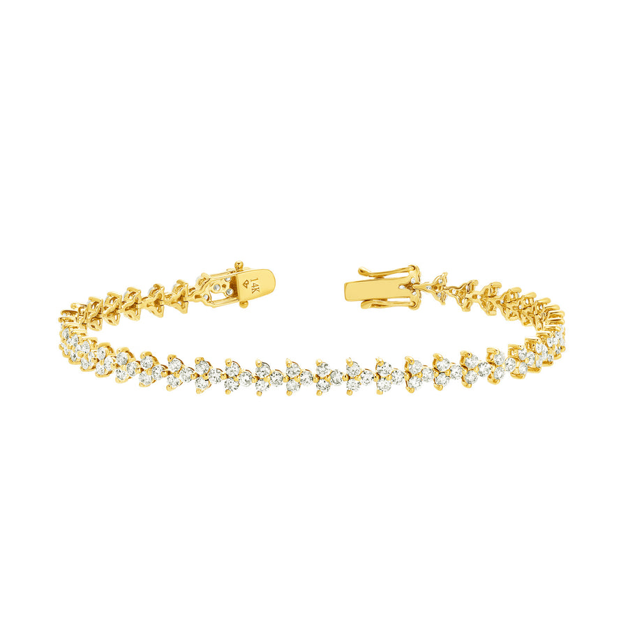 Carbon & Hyde Poppy Tennis Bracelet - Yellow Gold - Bracelets - Broken English Jewelry front view