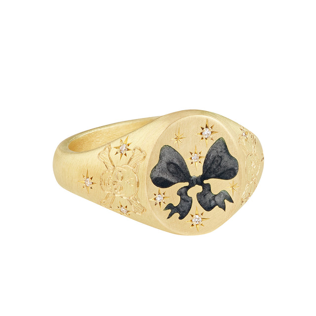 Cece Til Death Do Us Part Ring - Rings - Broken English Jewelry front angled view