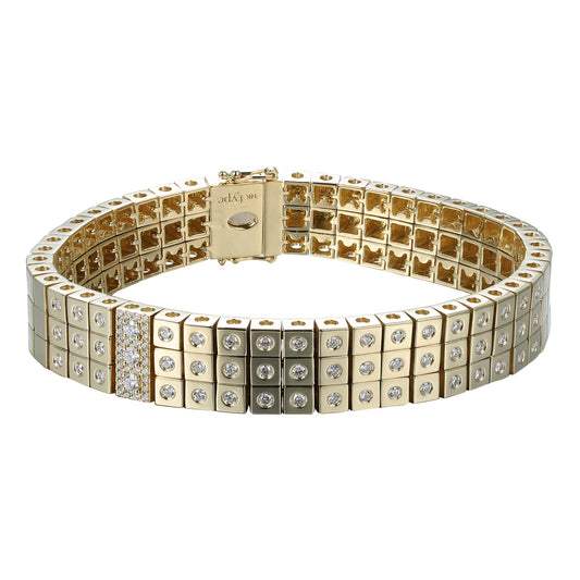 Diamond Leggo 3 Row Tennis Bracelet - Main Img