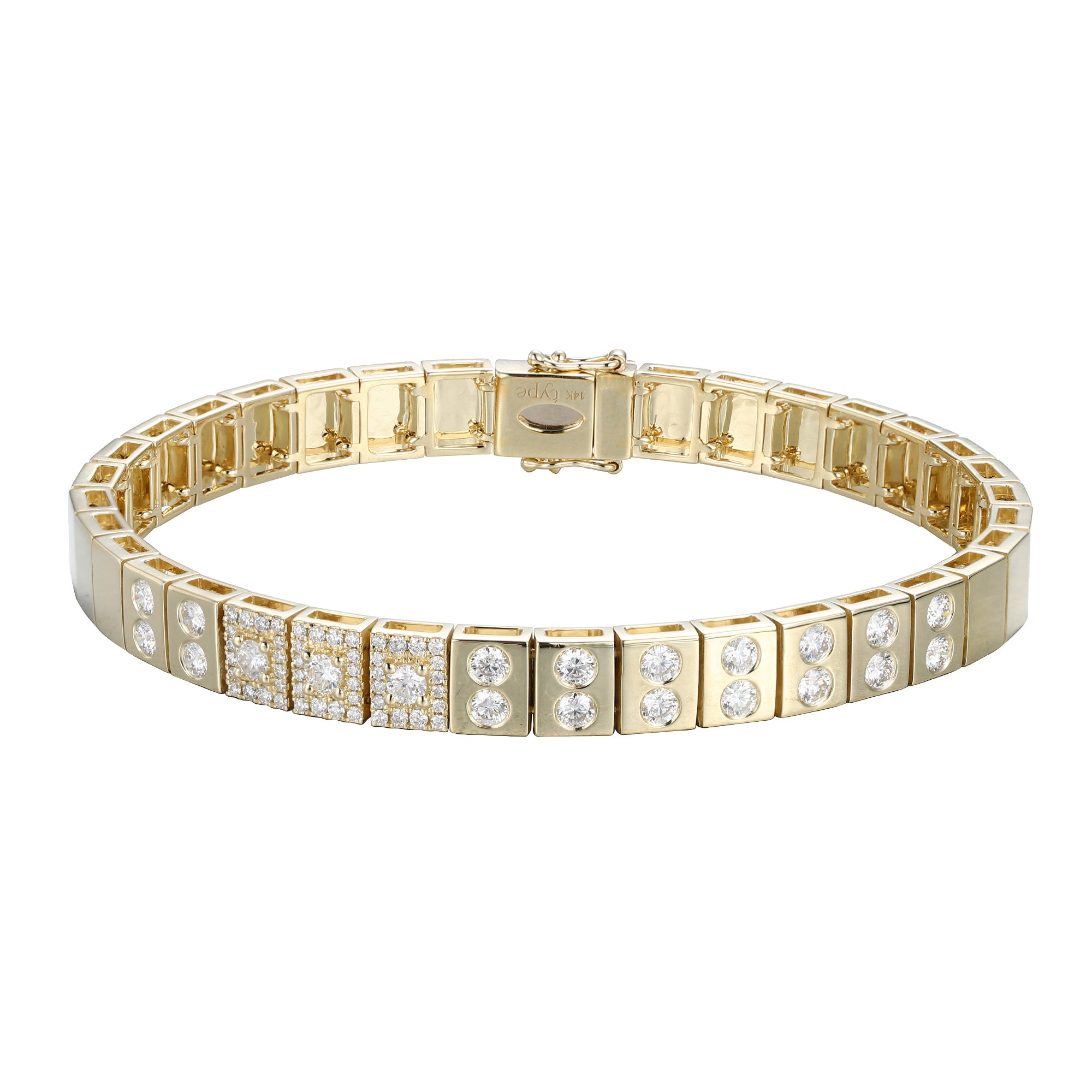 Diamond Leggo ID Tennis Bracelet