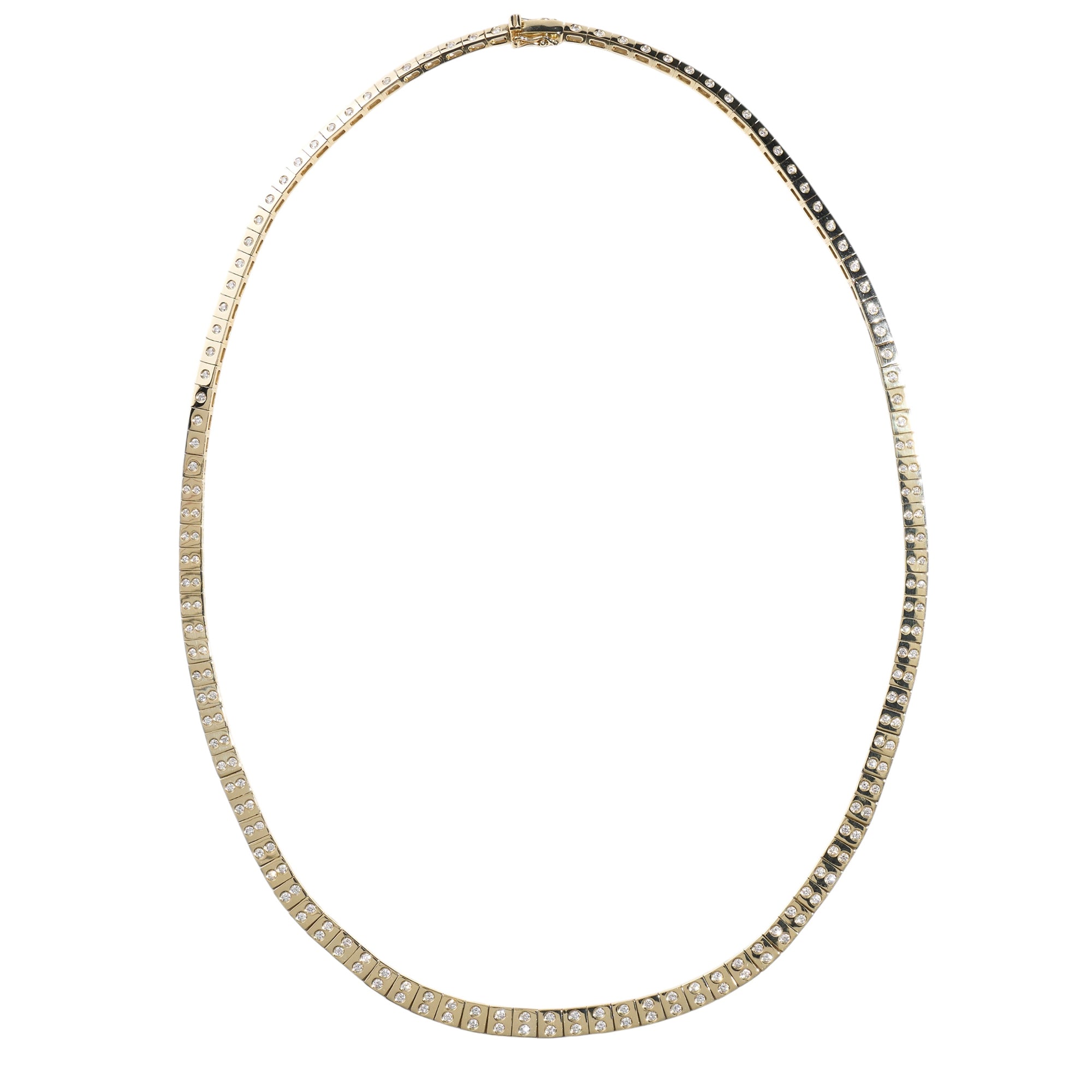 Double Diamond Leggo Tennis Necklace