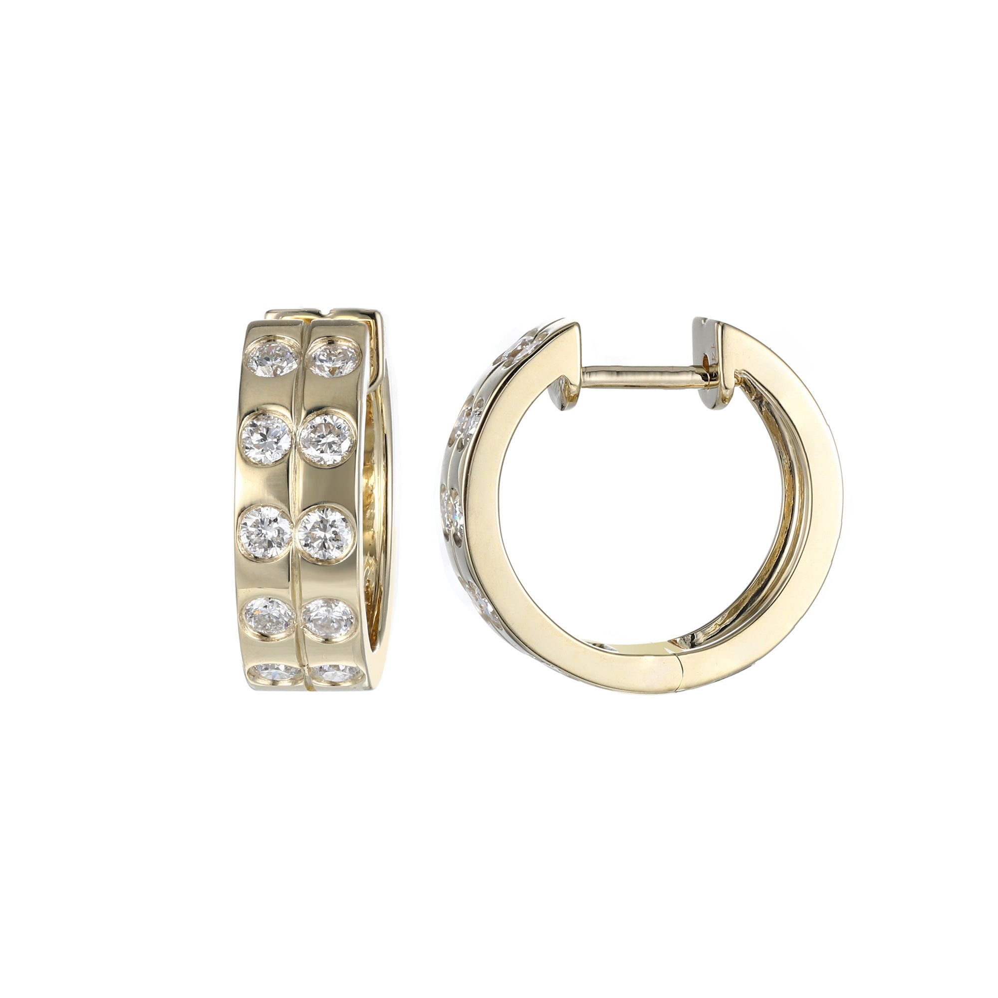 Diamond Leggo Small Hoop Earrings