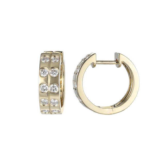 Diamond Leggo Small Hoop Earrings