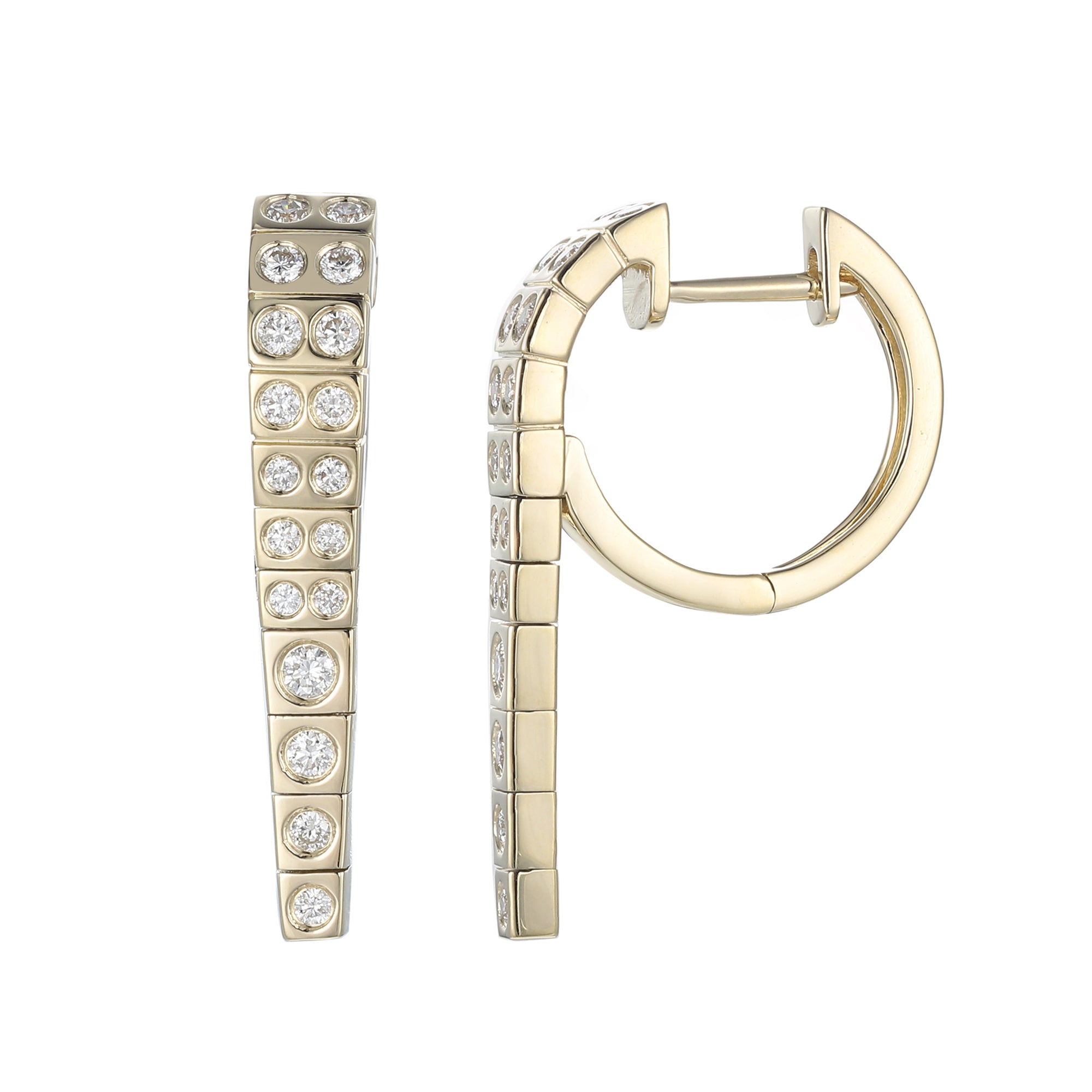 Diamond Leggo ID Earrings