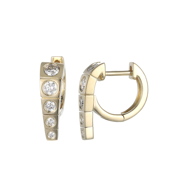 Mini Diamond Leggo Earrings