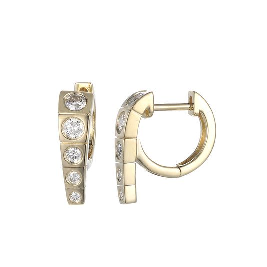 Mini Diamond Leggo Earrings - Main Img