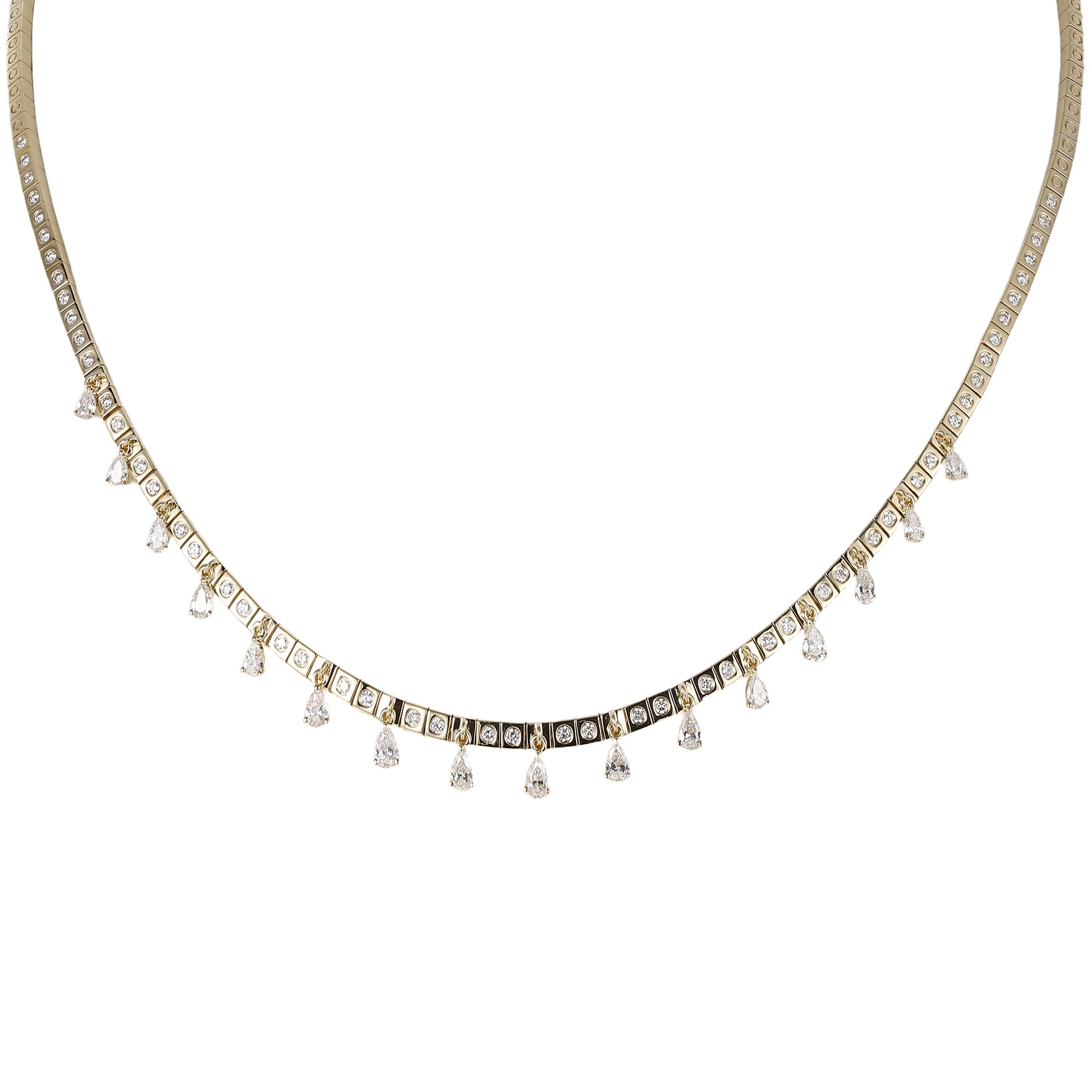 Type - Diamond Baby Fringe Leggo Tennis Necklace