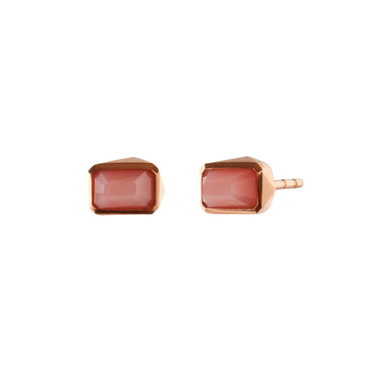 Pink Opal Stud Earrings - Main Img
