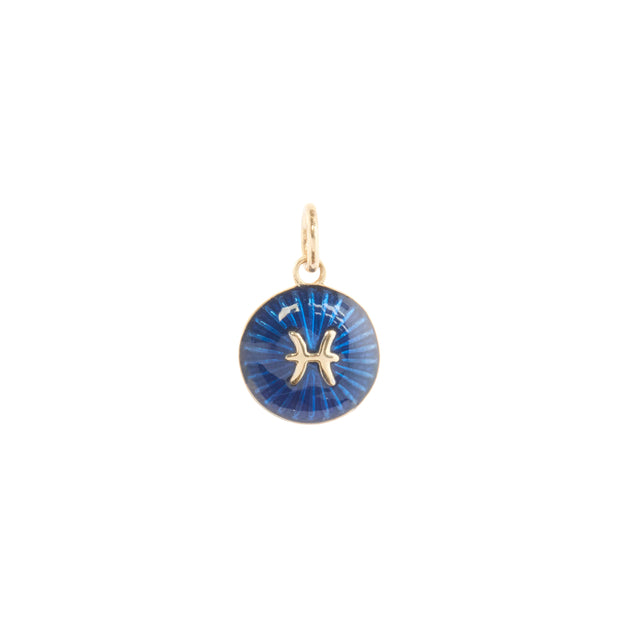 Indigo Pisces Charm