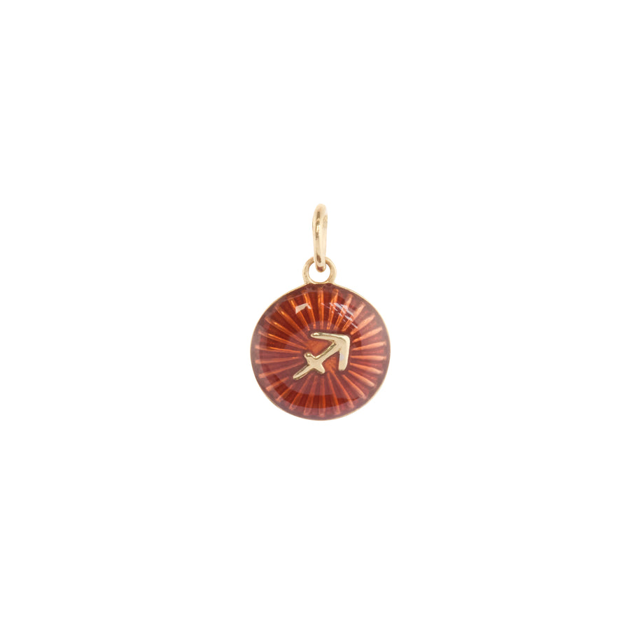 Adobe Orange Sagittarius Charm