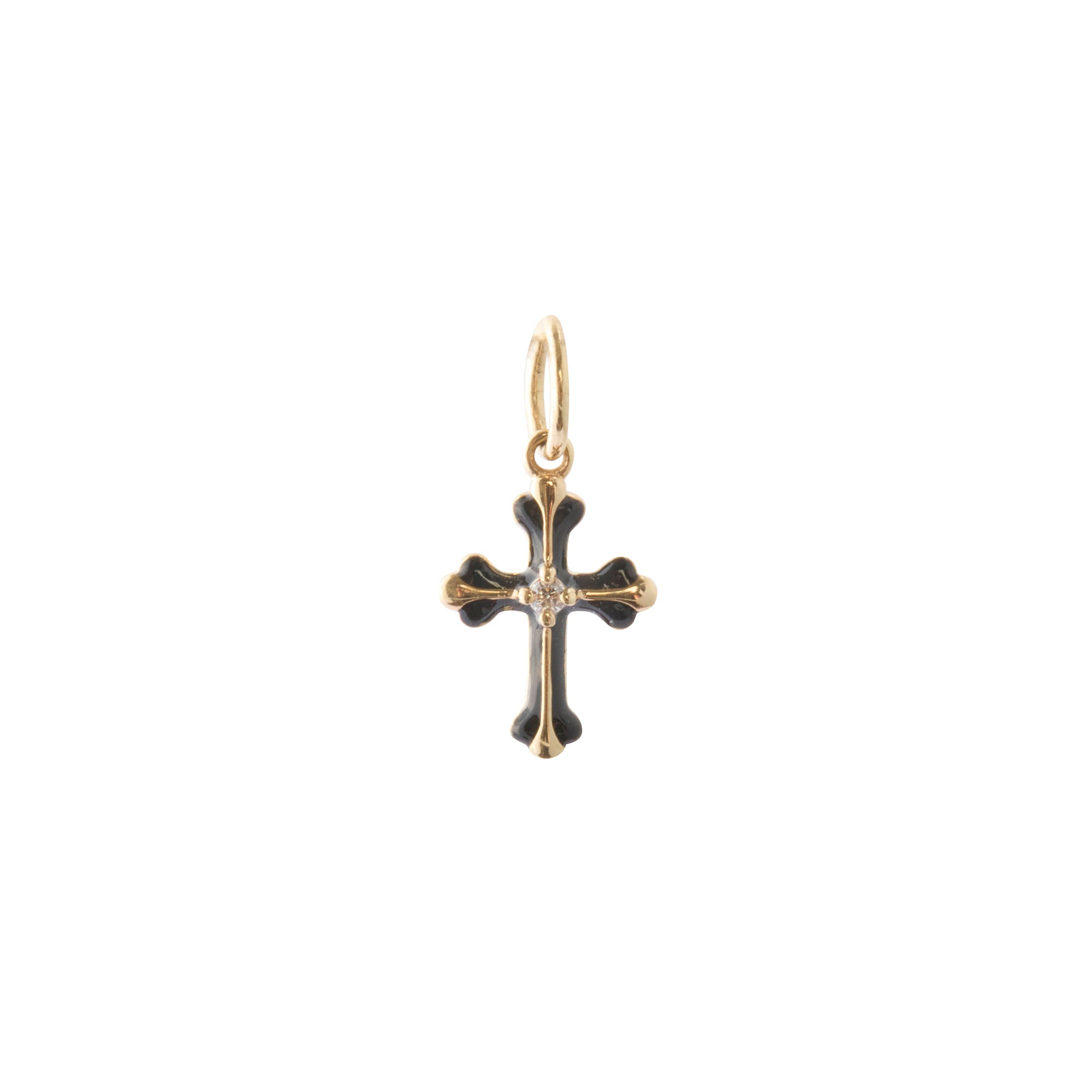 Onyx Cross Charm