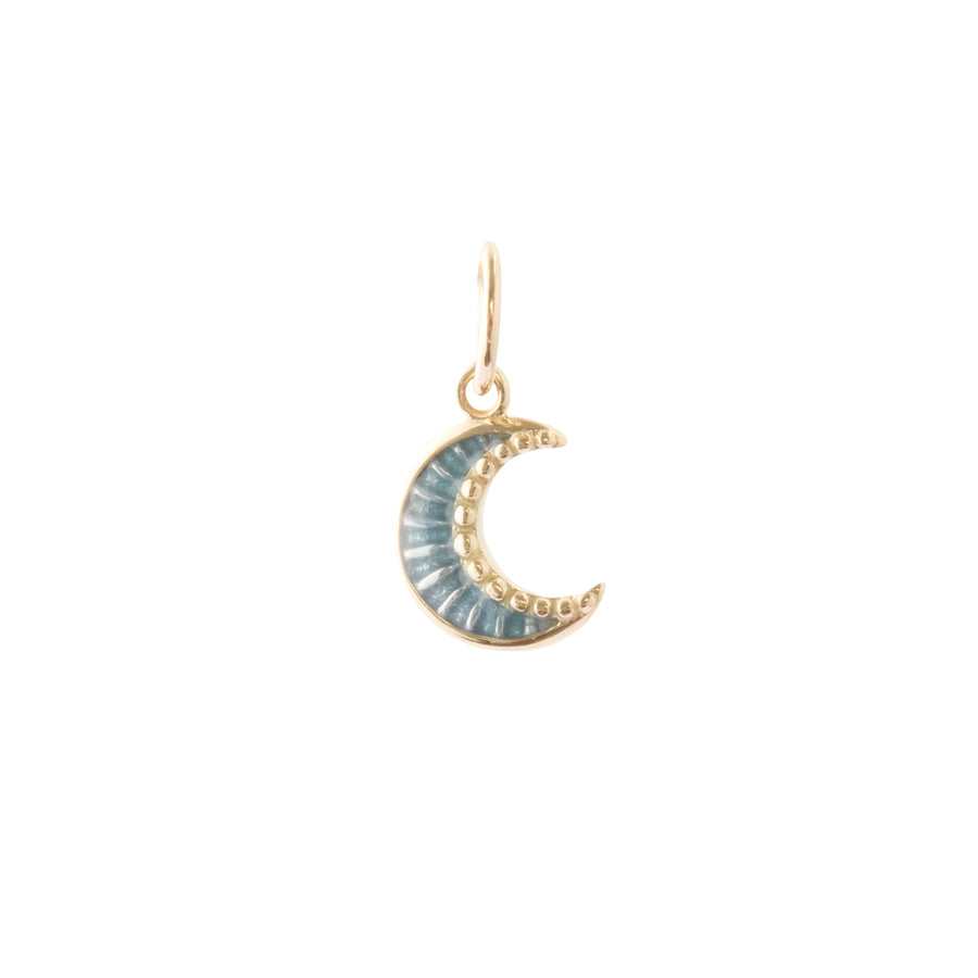 French Blue Crescent Charm