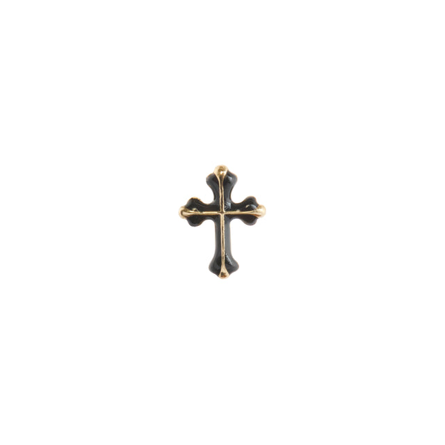 Onyx Cross Stud Earring
