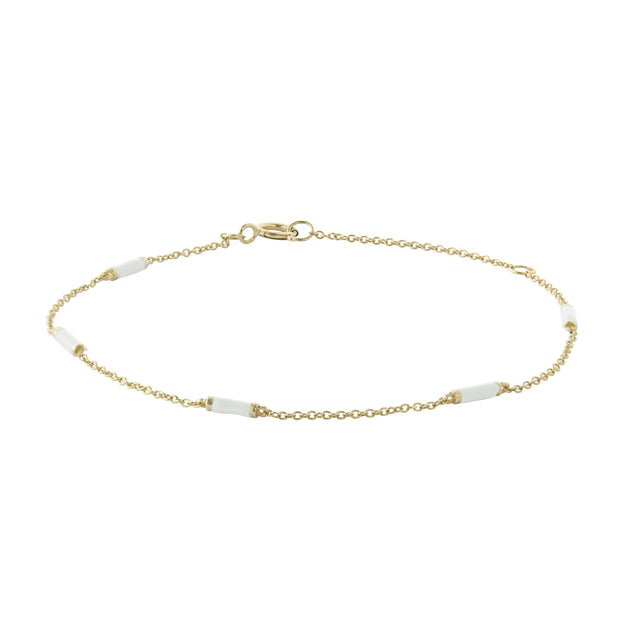 Trouver Blanc Bar Chain Bracelet - Bracelets - Broken English Jewelry
