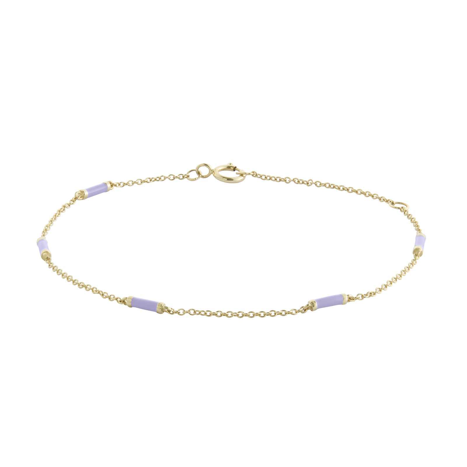 Trouver Lavender Bar Chain Bracelet - Bracelets - Broken English Jewelry