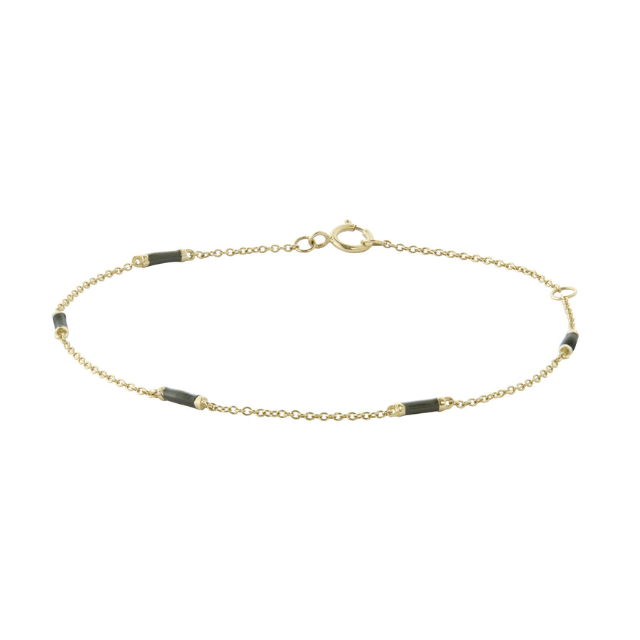 Trouver Onyx Bar Chain Bracelet - Bracelets - Broken English Jewelry