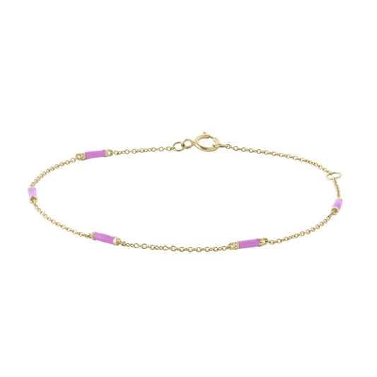 Peony Bar Chain Bracelet - Main Img
