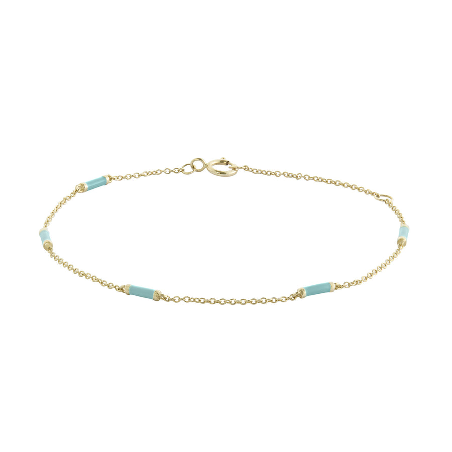 Trouver Turquoise Bar Chain Bracelet - Bracelets - Broken English Jewelry