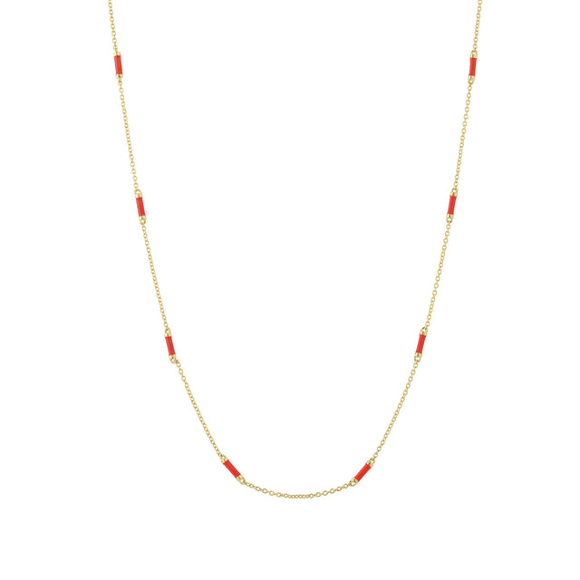 Trouver 16" Apple Bar Chain Necklace - Necklaces - Broken English Jewelry