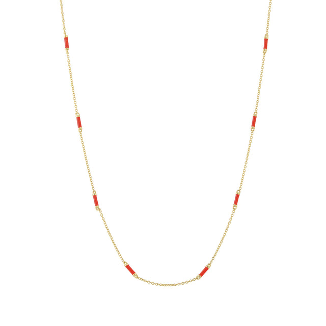 Trouver 18" Apple Bar Chain Necklace - Necklaces - Broken English Jewelry