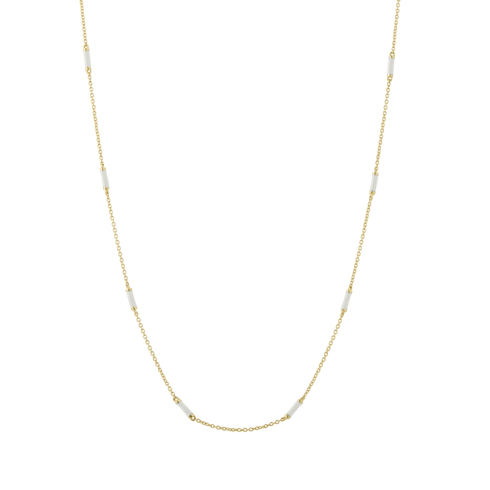 Trouver 18" Blanc Bar Chain Necklace - Necklaces - Broken English Jewelry