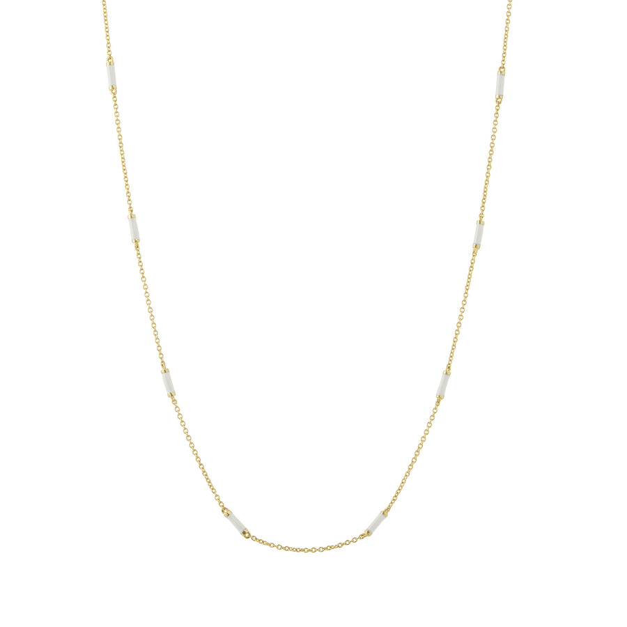 Trouver 18" Blanc Bar Chain Necklace - Necklaces - Broken English Jewelry