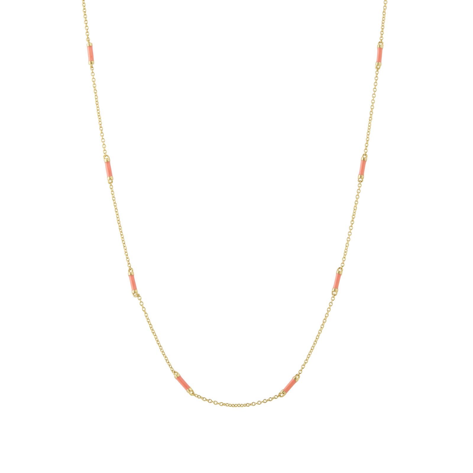 Trouver 16" Coral Bar Chain Necklace - Necklaces - Broken English Jewelry