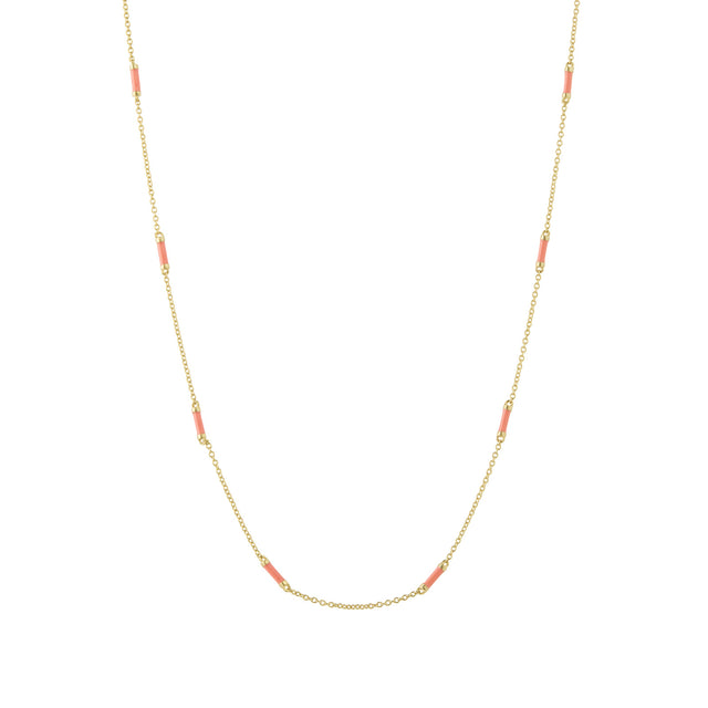 Trouver 16" Coral Bar Chain Necklace - Necklaces - Broken English Jewelry