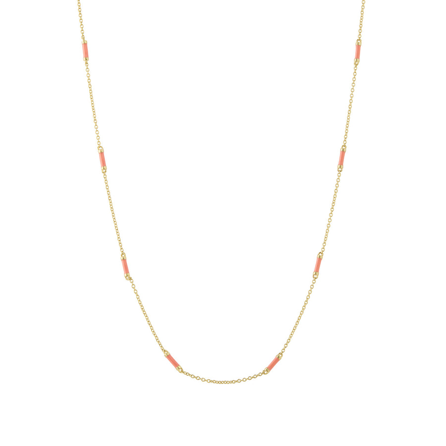 Trouver 16" Coral Bar Chain Necklace - Necklaces - Broken English Jewelry
