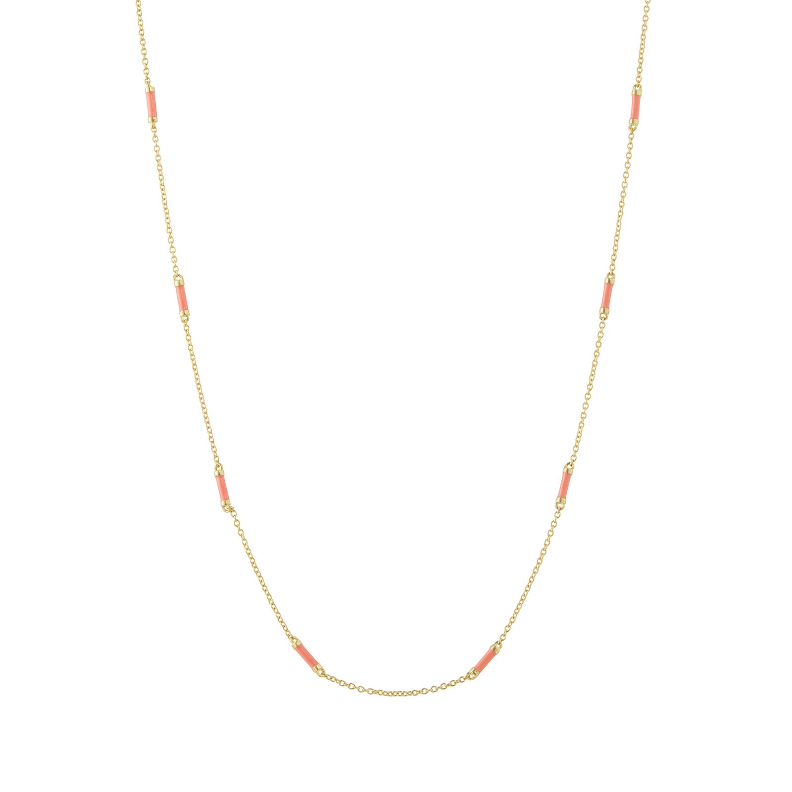 Trouver 18" Coral Bar Chain Necklace - Necklaces - Broken English Jewelry