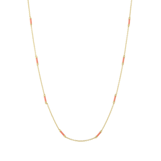 Trouver 18" Coral Bar Chain Necklace - Necklaces - Broken English Jewelry