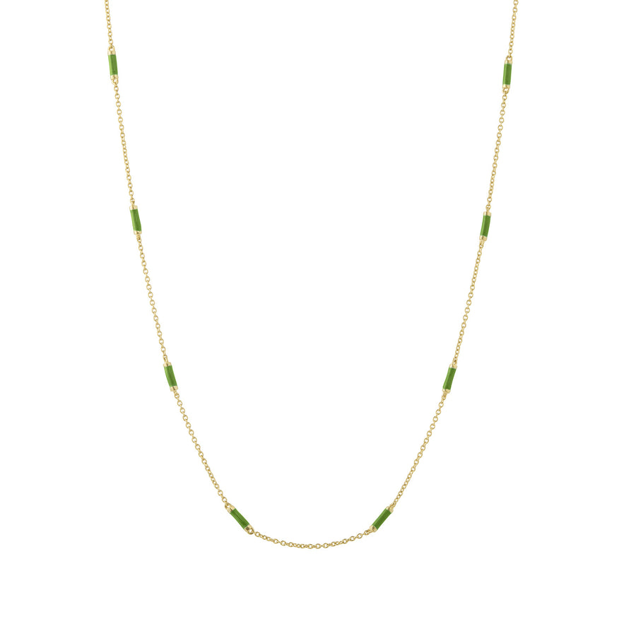 Trouver 16" Kelly Green Bar Chain Necklace - Necklaces - Broken English Jewelry