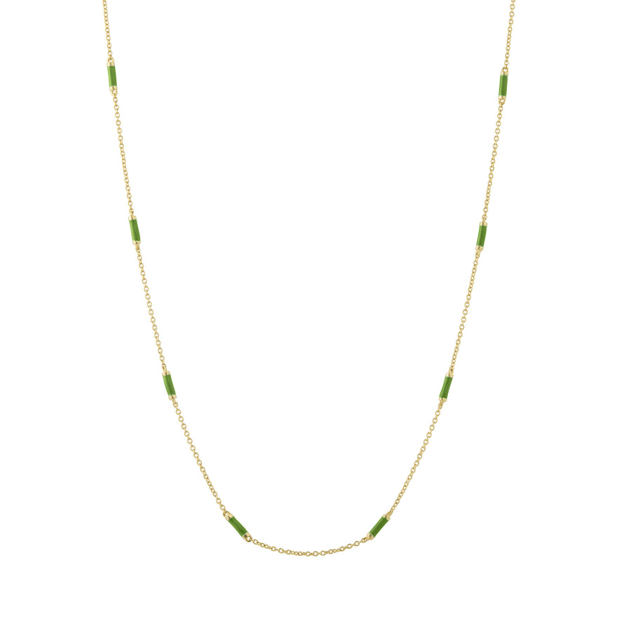 Trouver 18" Kelly Green Bar Chain Necklace - Necklaces - Broken English Jewelry