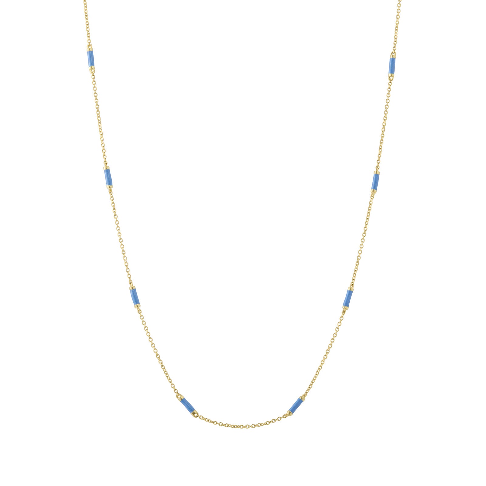Trouver 18" Lapis Bar Chain Necklace - Necklaces - Broken English Jewelry