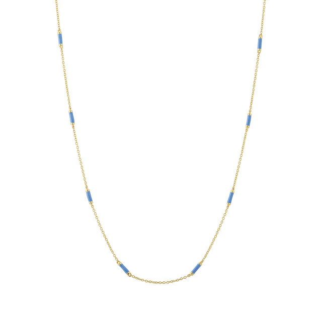 Trouver 18" Lapis Bar Chain Necklace - Necklaces - Broken English Jewelry
