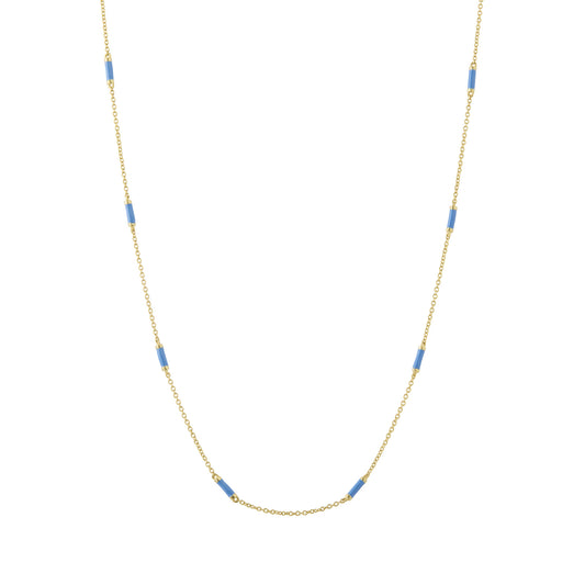 18" Lapis Bar Chain Necklace - Main Img