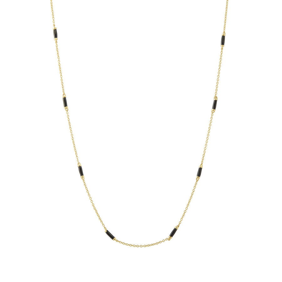 Trouver 18" Onyx Bar Chain Necklace - Necklaces - Broken English Jewelry