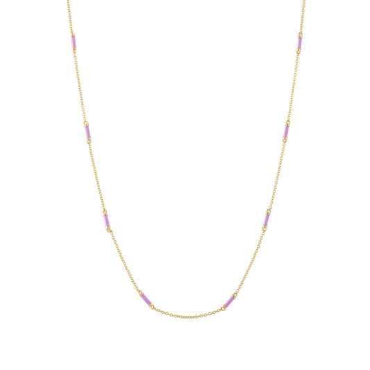 16" Peony Bar Chain Necklace - Main Img