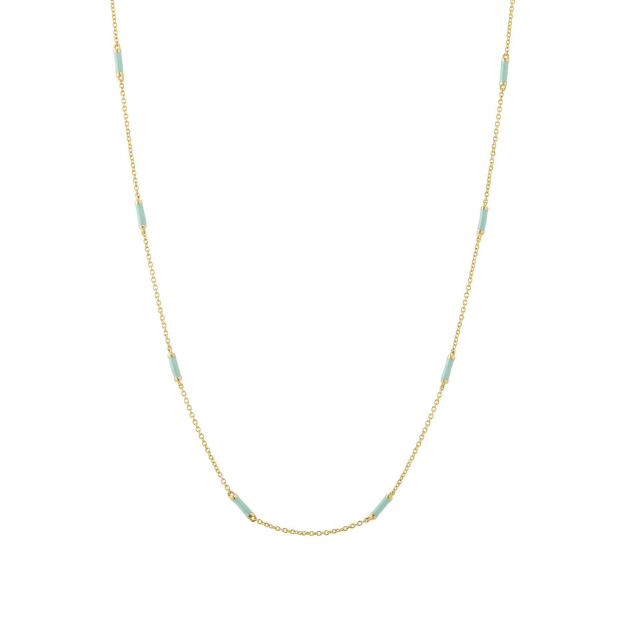 Trouver 16" Turquoise Bar Chain Necklace - Necklaces - Broken English Jewelry