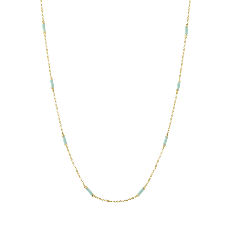 Trouver 18" Turquoise Bar Chain Necklace - Necklaces - Broken English Jewelry