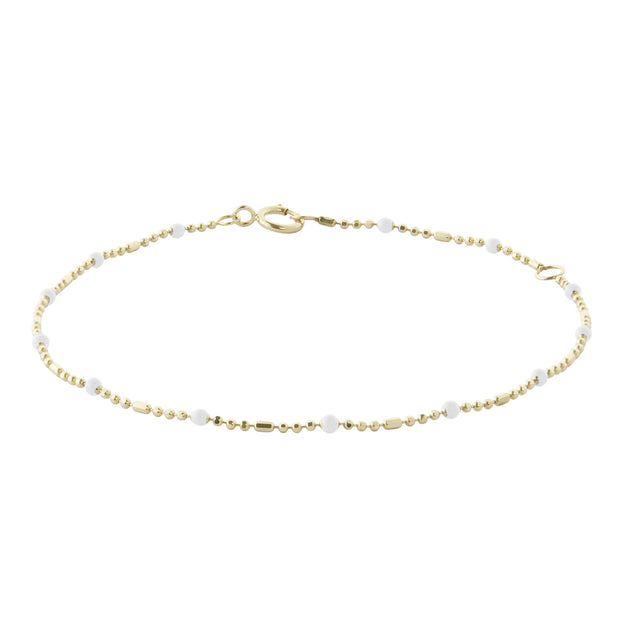 Trouver Blanc Dot Ball Chain Bracelet - Bracelets - Broken English Jewelry