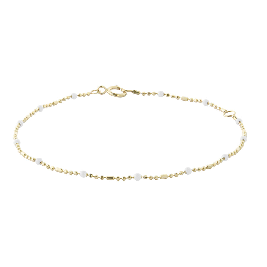 Trouver Blanc Dot Ball Chain Bracelet - Bracelets - Broken English Jewelry