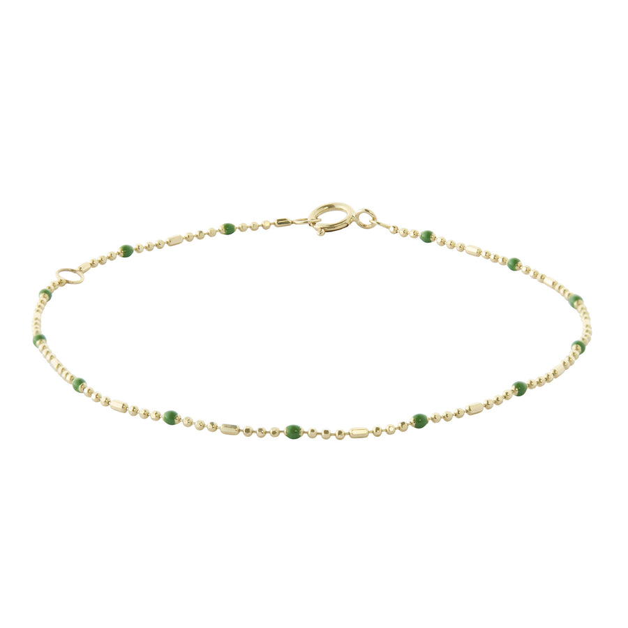 Trouver Kelly Green Dot Ball Chain Bracelet - Bracelets - Broken English Jewelry