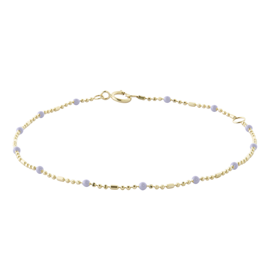 Trouver Lavender Dot Ball Chain Bracelet - Bracelets - Broken English Jewelry
